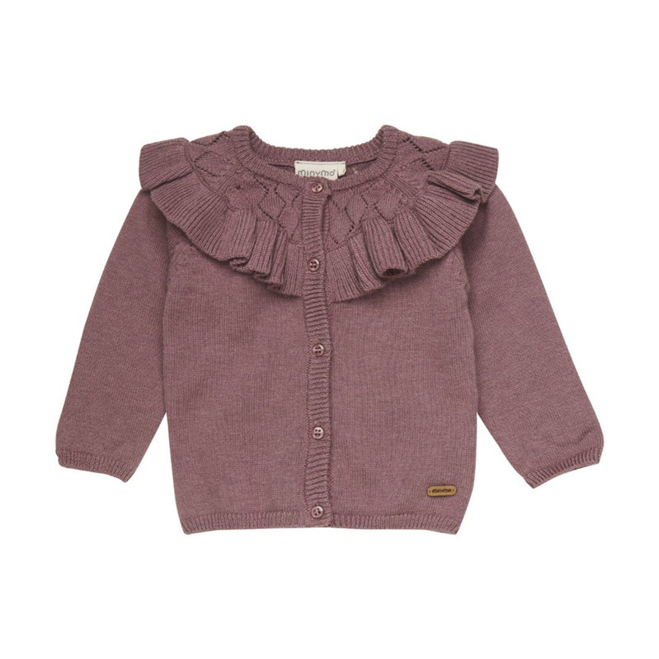Cardigan de laine prune | Minymo