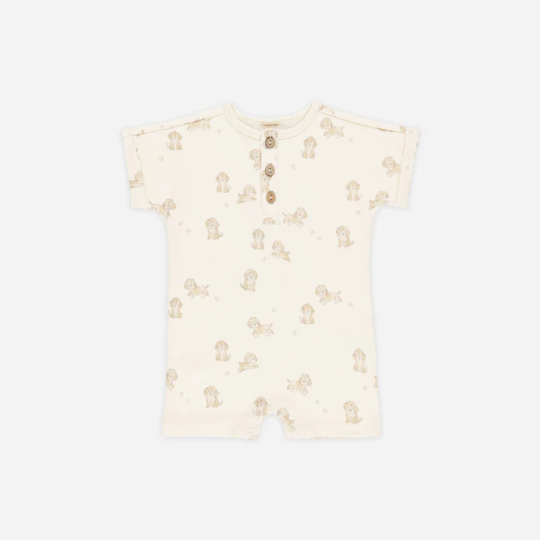 Short Sleeve One-Piece Puppies | Quincy Mae