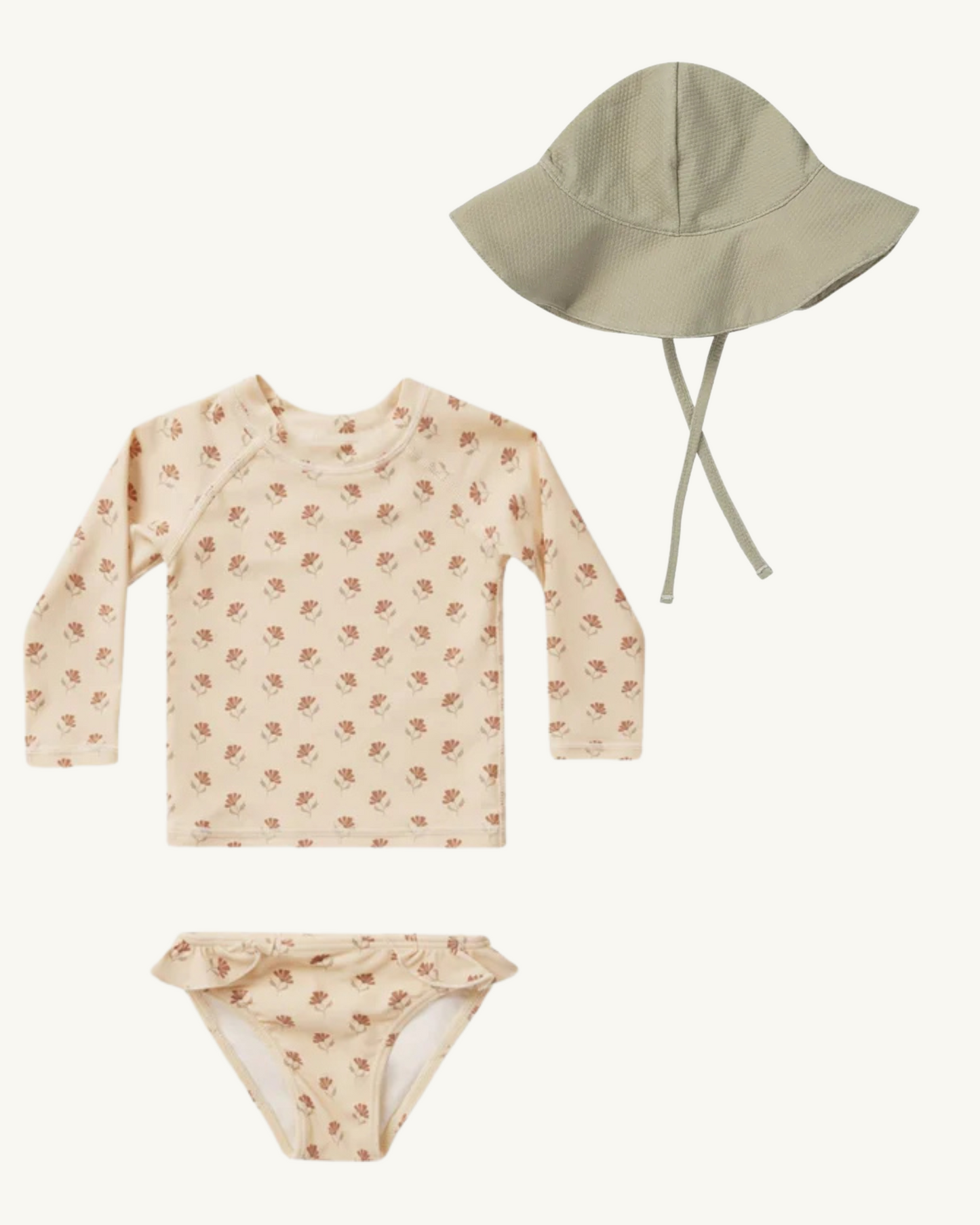 Ensemble maillot et chapeau vintage fleur | Rylee + Cru