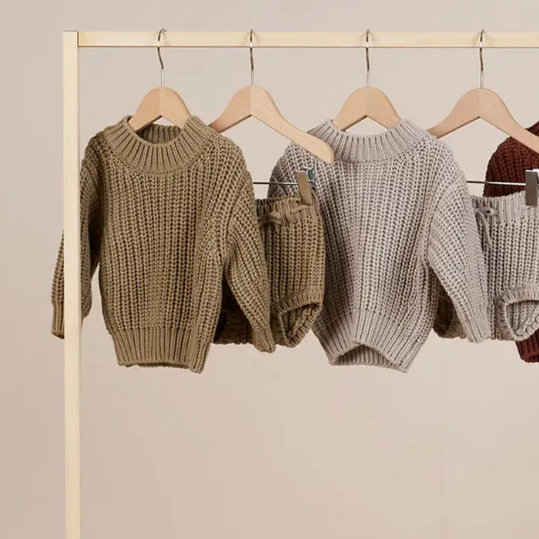 Ensemble tricot et bloomer gris| Quincy Mae