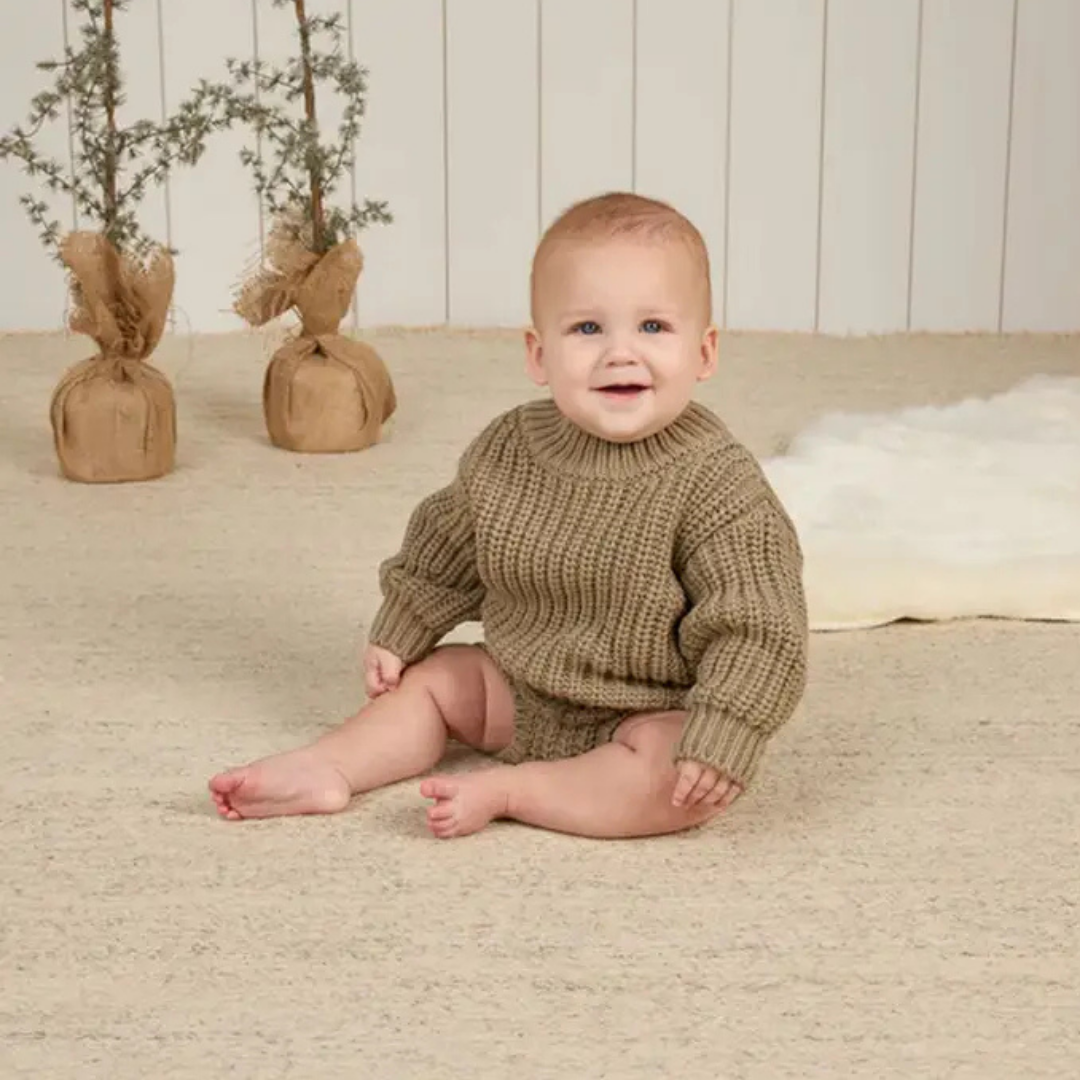 Ensemble bloomer tricot olive | Quincy Mae