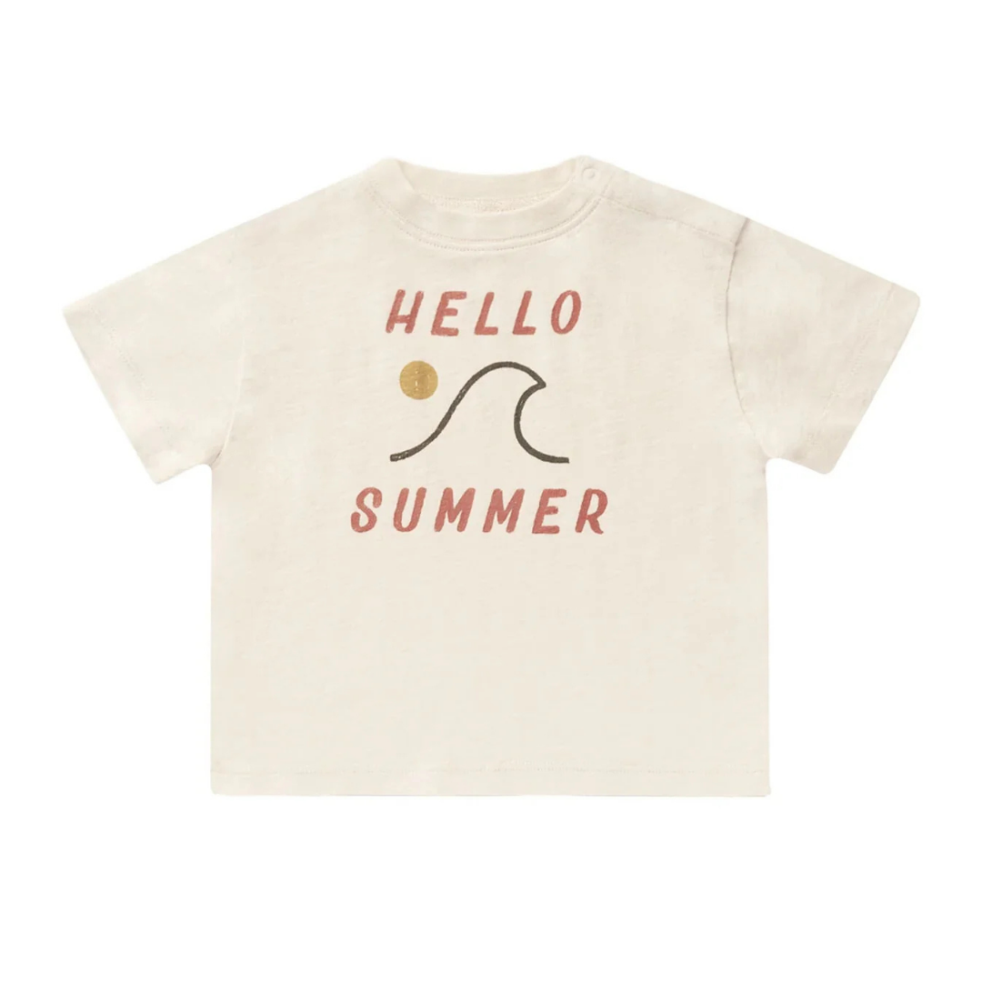 Basic tee Hello summer 18-24M | Rylee + Cru
