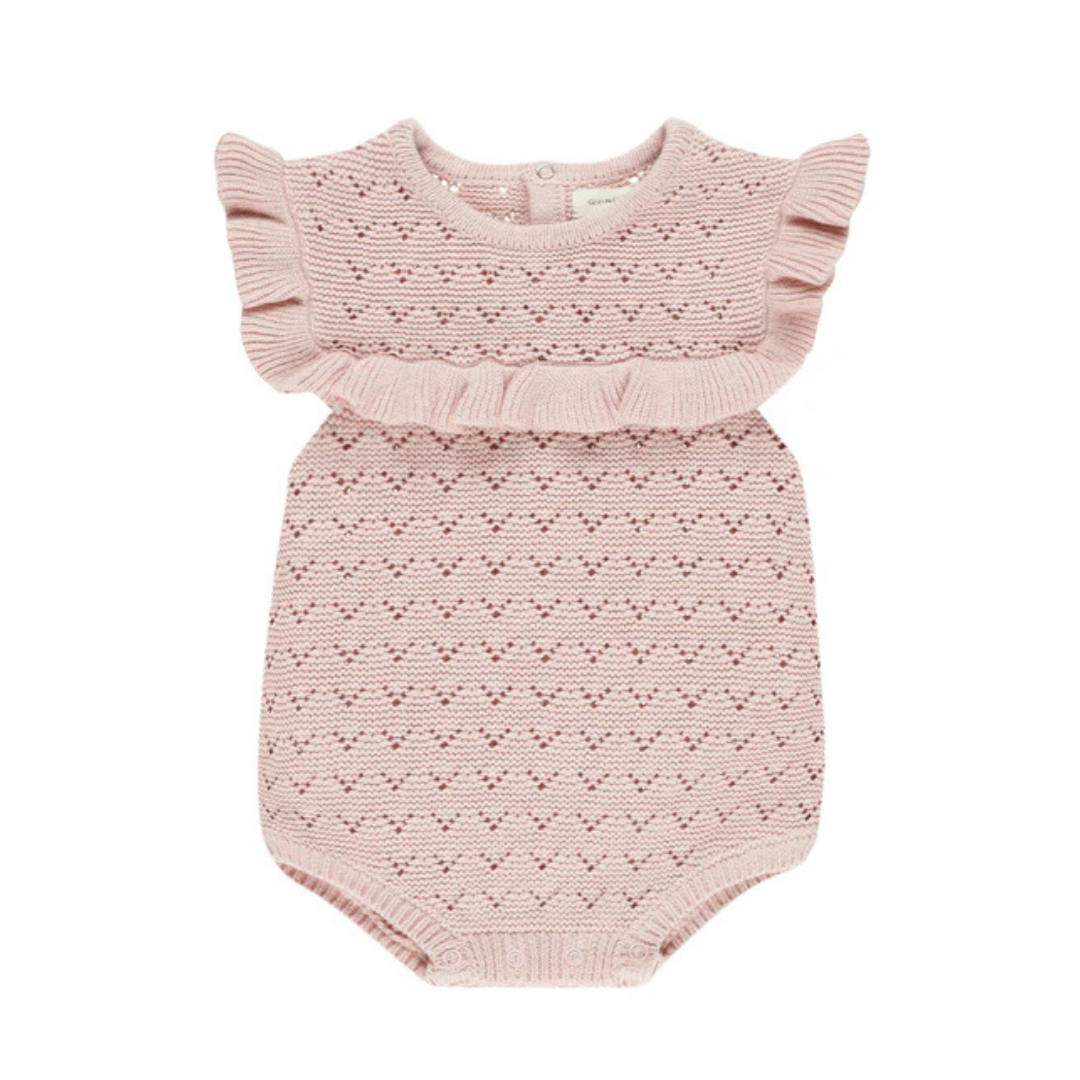 Pointelle bubblegum romper | Quincy Mae