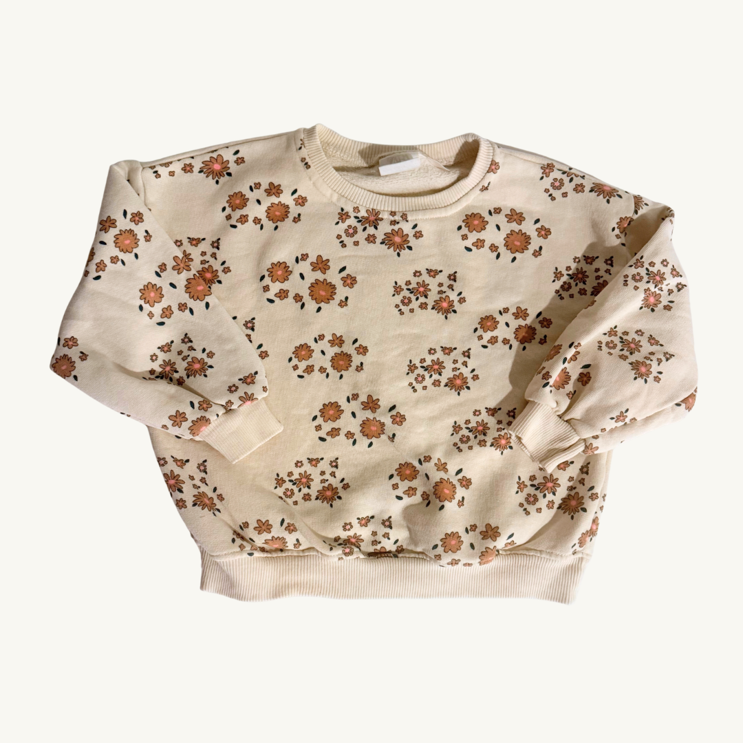SH | ZARA floral sweatshirt 2-3Y