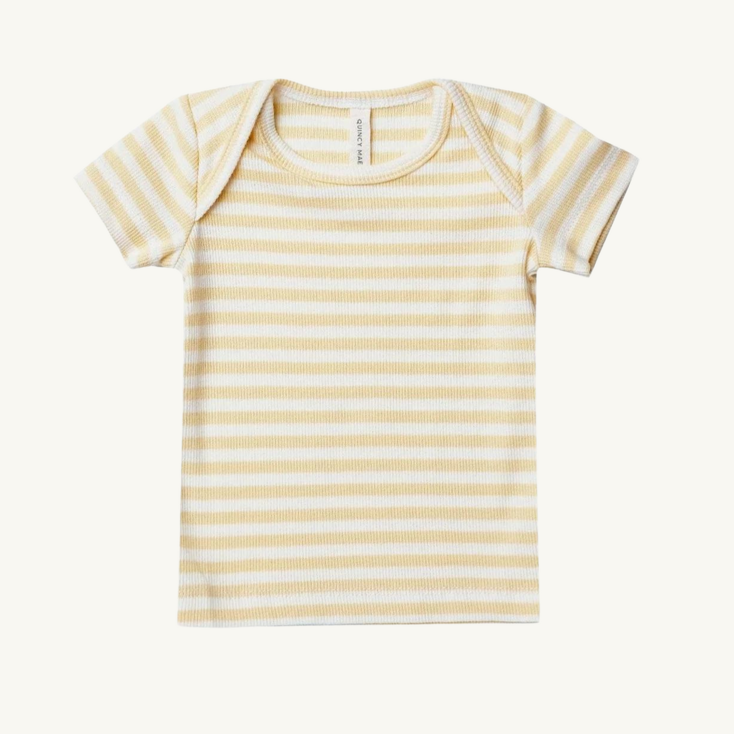 Ensemble côtelé à rayures jaune | Quincy Mae