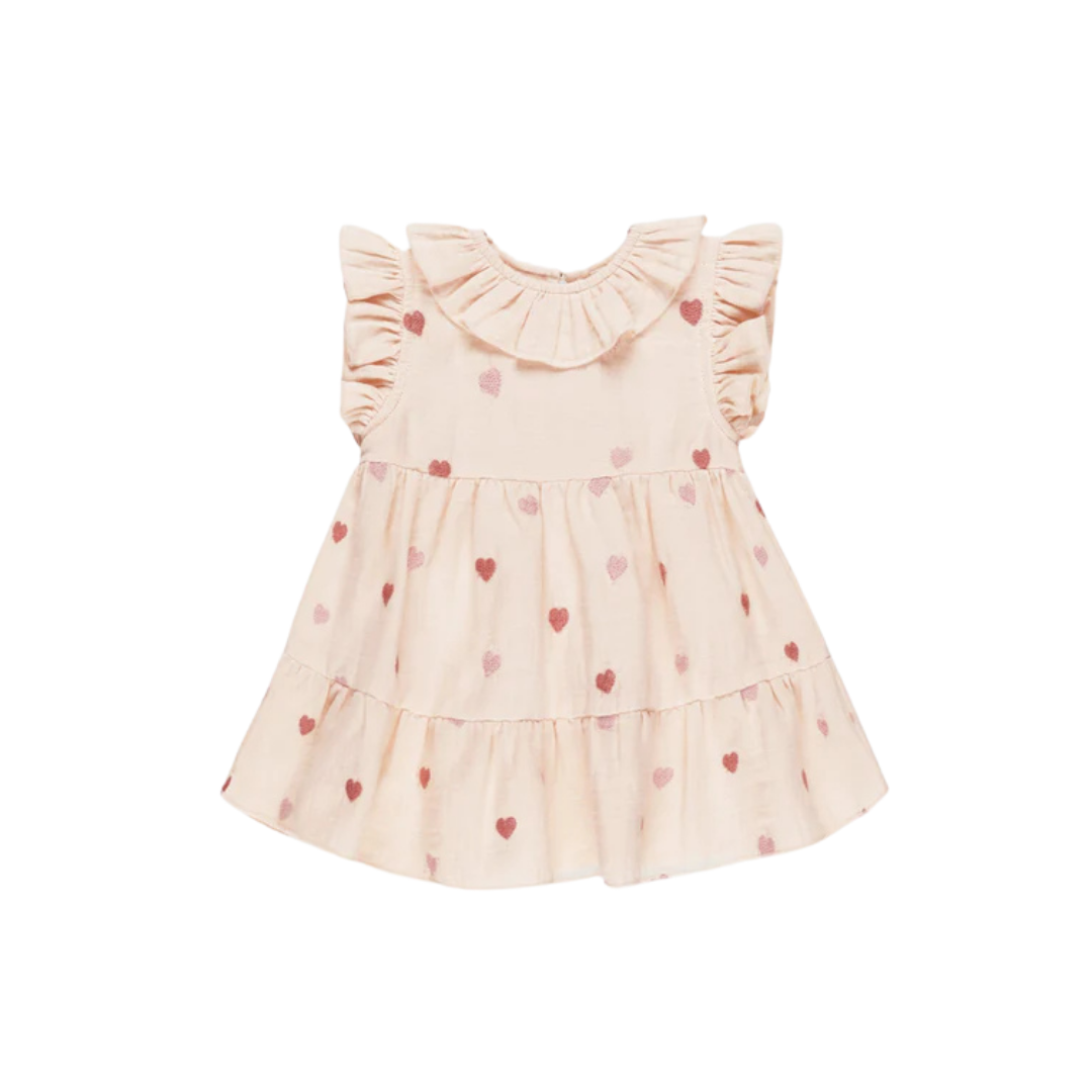 Robe broderies coeurs | Quincy Mae