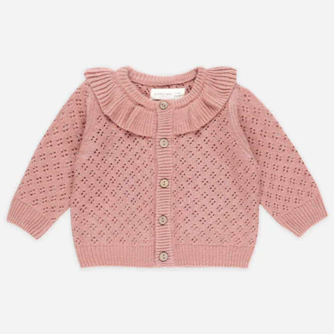 Cardigan tricot blush | Quincy Mae