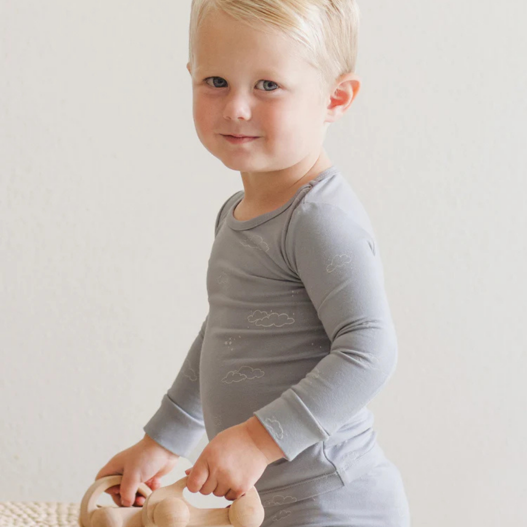 Pyjama bambou 2 pièces nuages | Quincy Mae