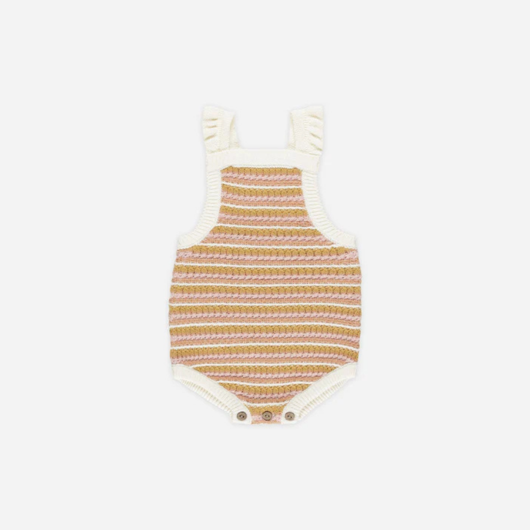 Romper crochet Pink Stripe | Rylee + Cru