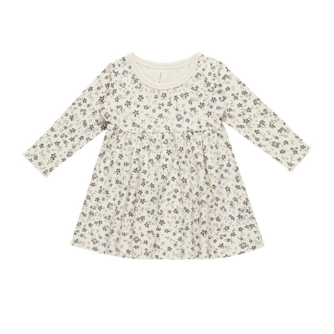 Robe et bloomer Blue ditsy 3-6M | Quincy Mae