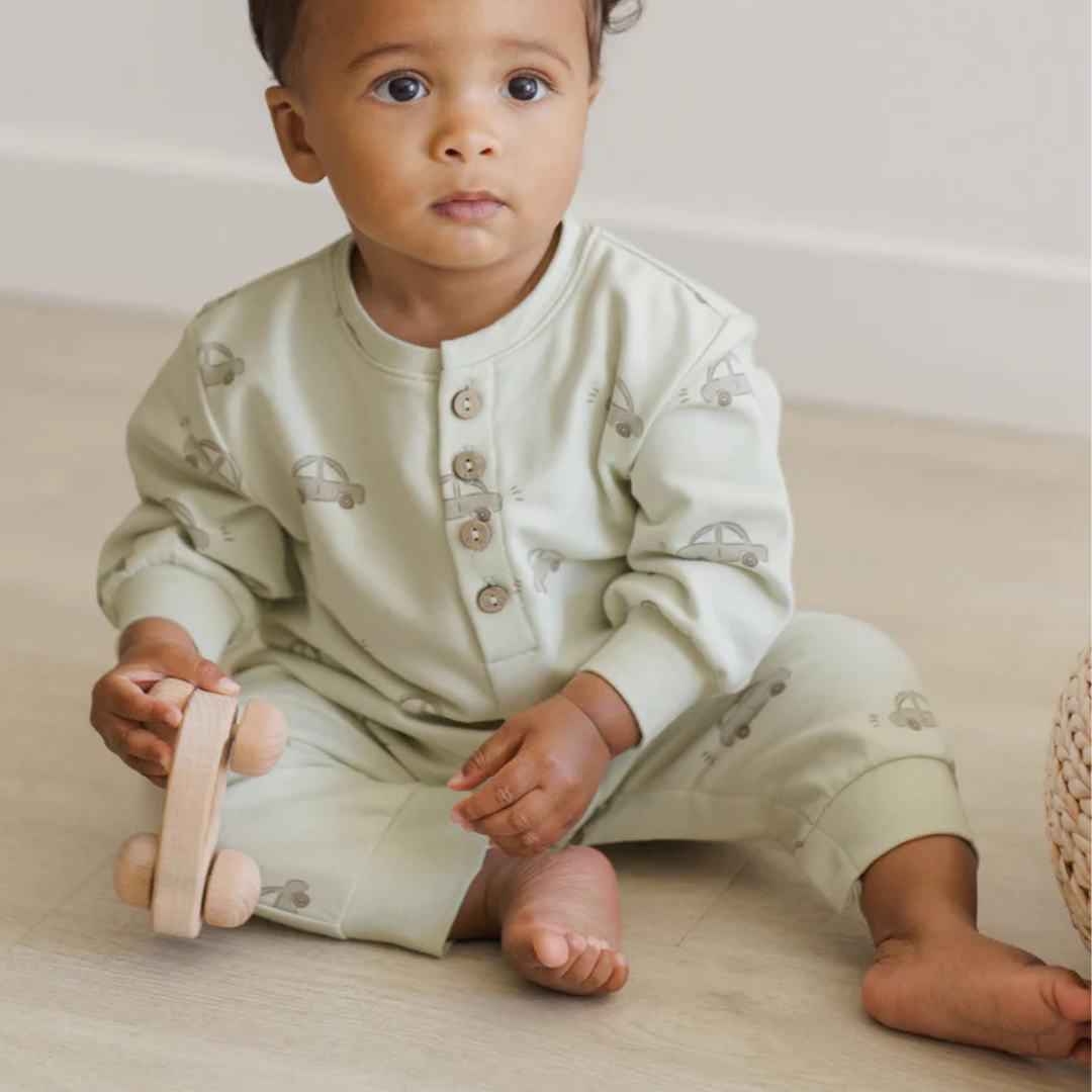 Jumpsuit sauge voitures | Quincy Mae