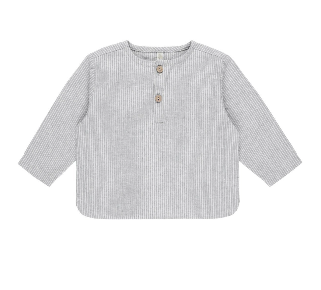 Chemise rayures bleu gris | Rylee +Cru