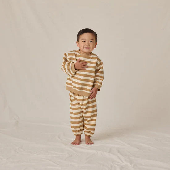 Oversized Seatpants Gold Stripe | Quincy Mae