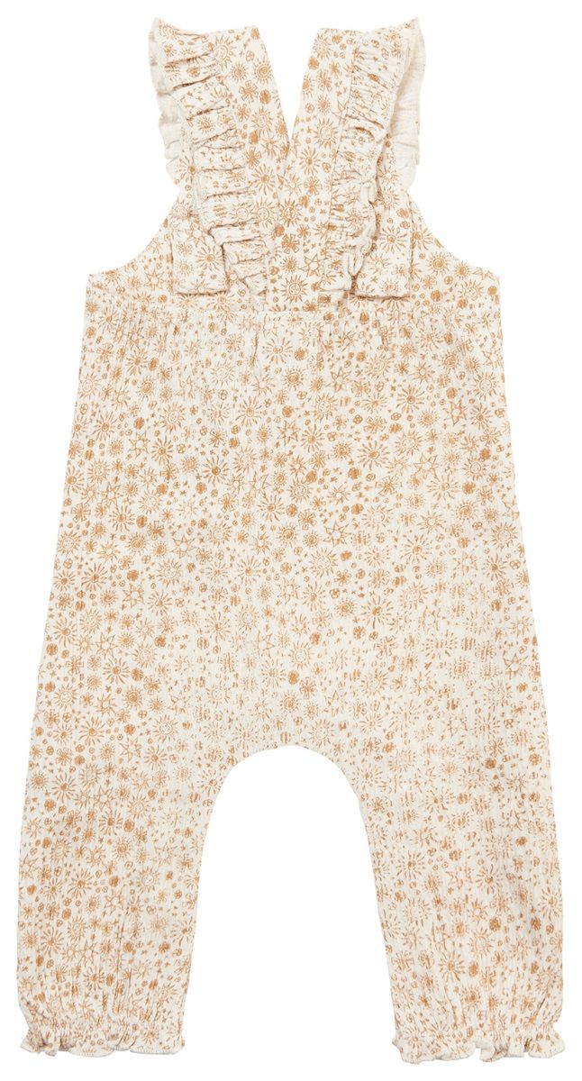 Tan printed dungarees | Noppies