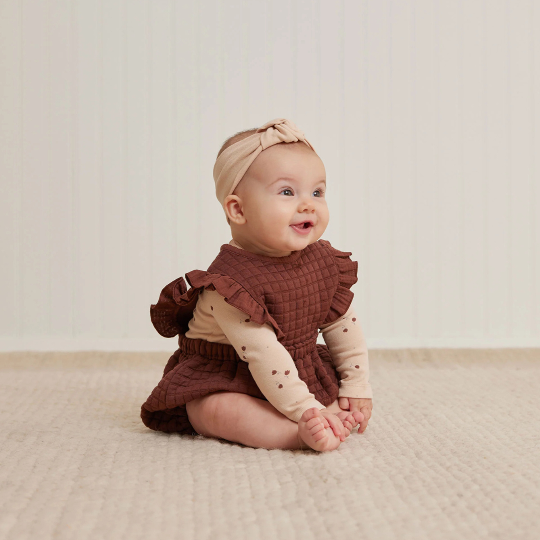 Romper bubble matelassé plum | Quincy Mae