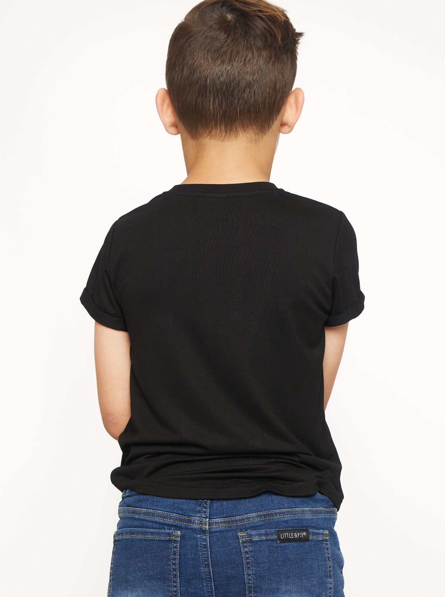 Bamboo Pocket Tee Black | Little Bipsy