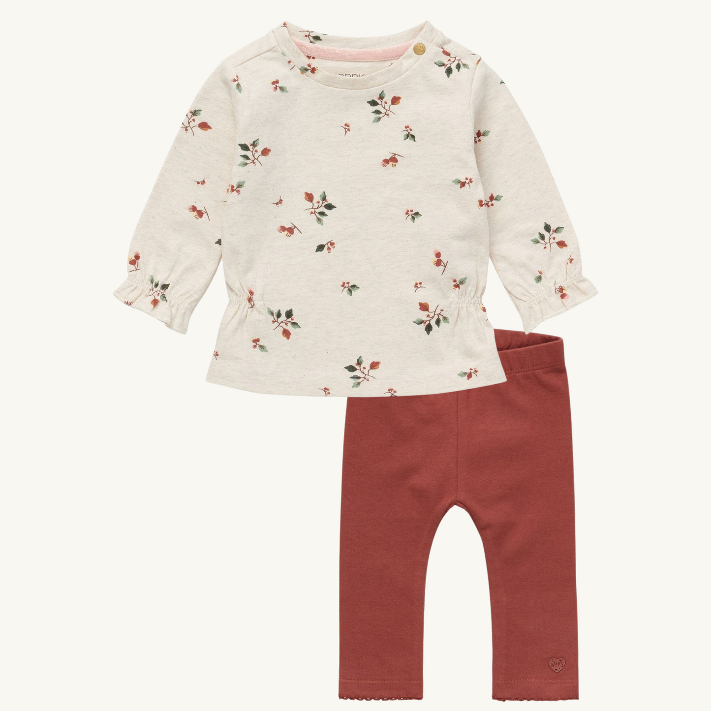 Ensemble imprimé floral bourgogne | Noppies