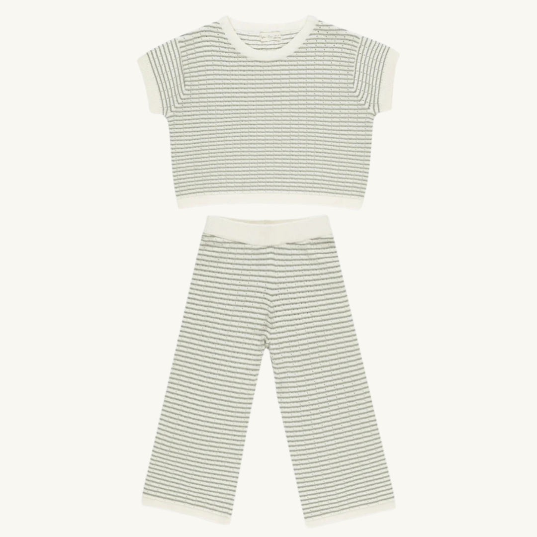 Sage Stripe Knit Set | Rylee + Cru