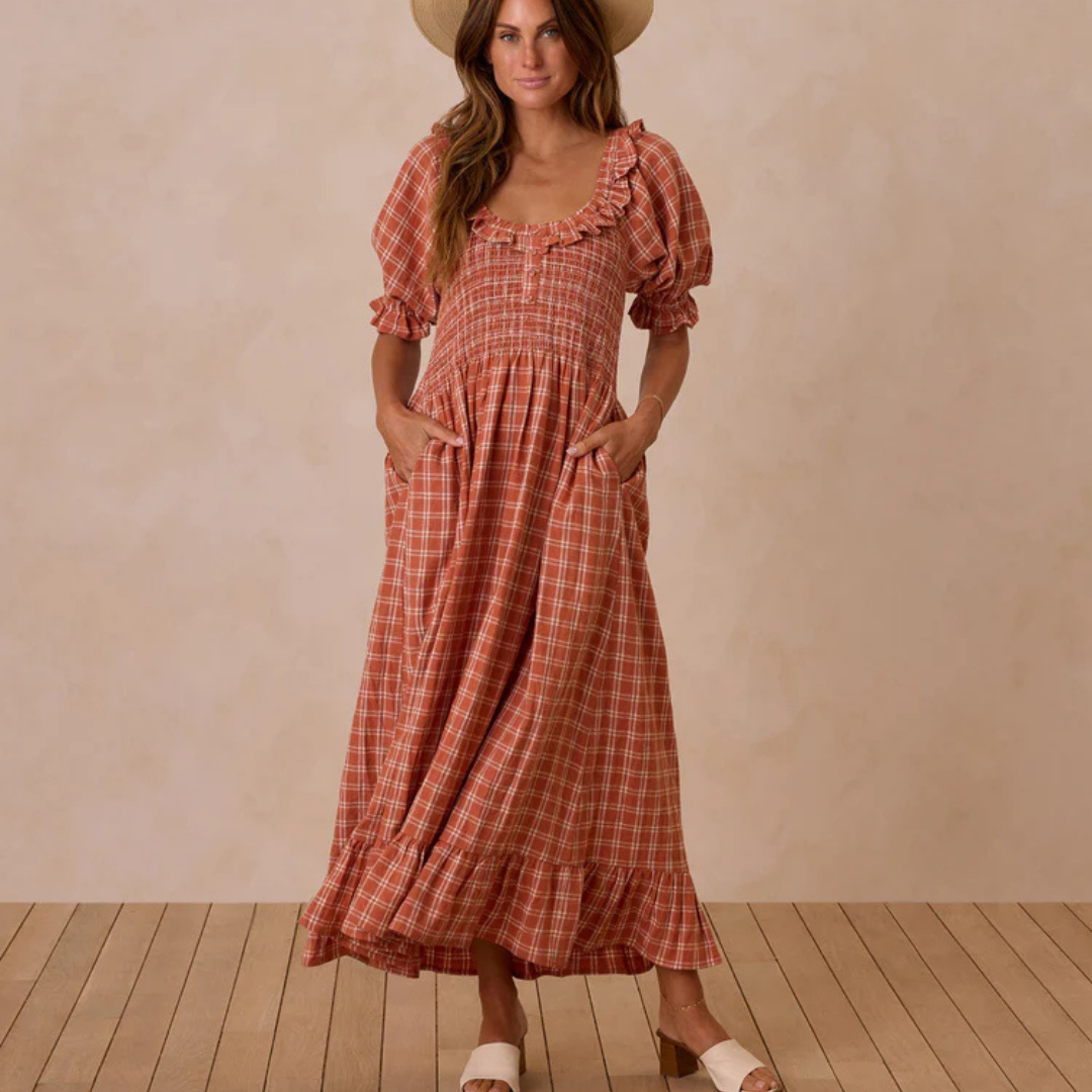 Lexi Poppy plaid dress | Rylee + Cru