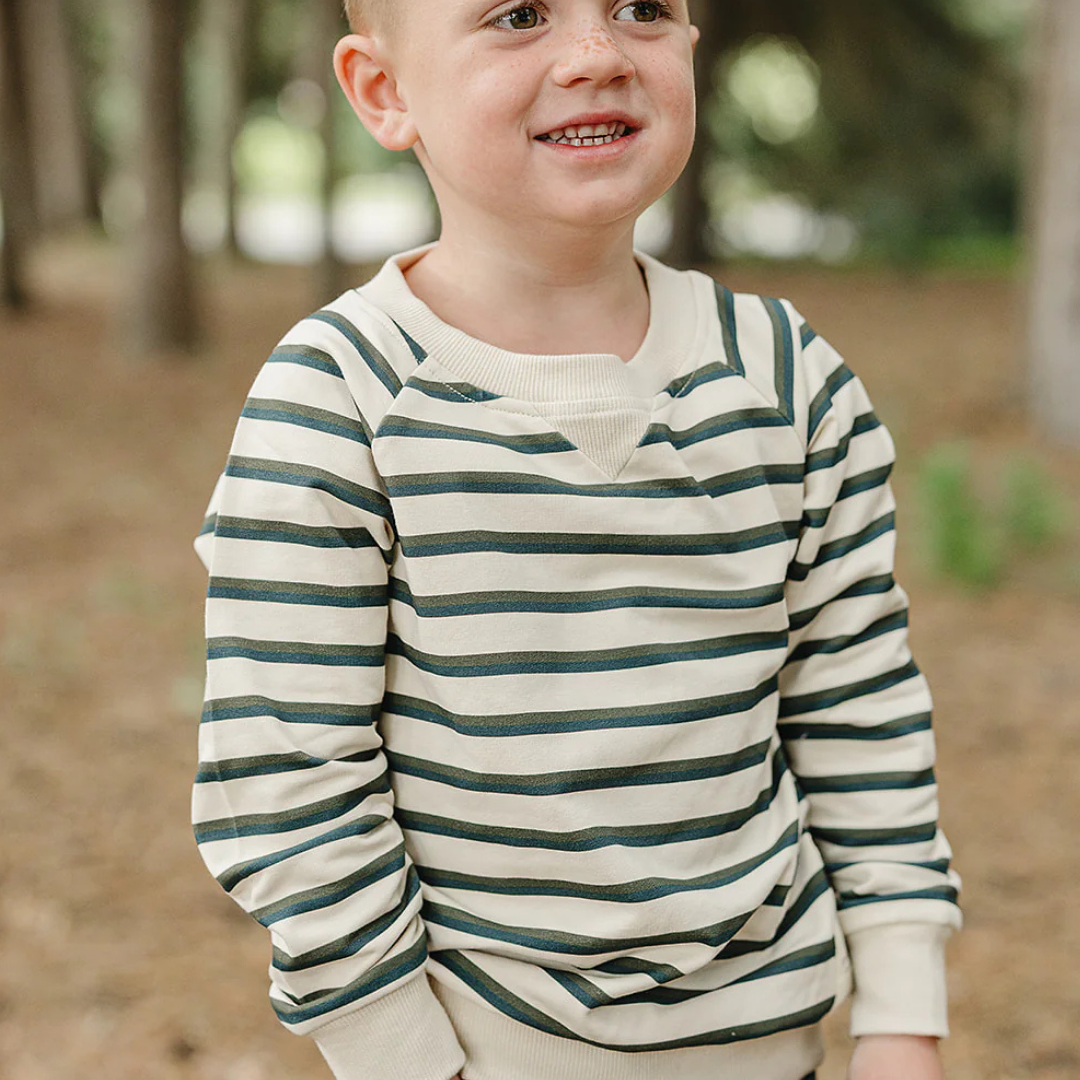 Stay Cool Striped Crewneck | Mebie