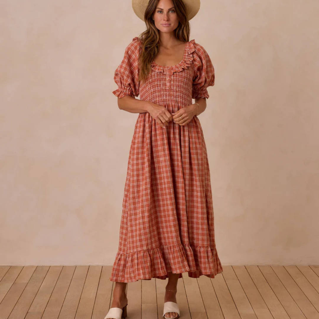 Lexi Poppy plaid dress | Rylee + Cru