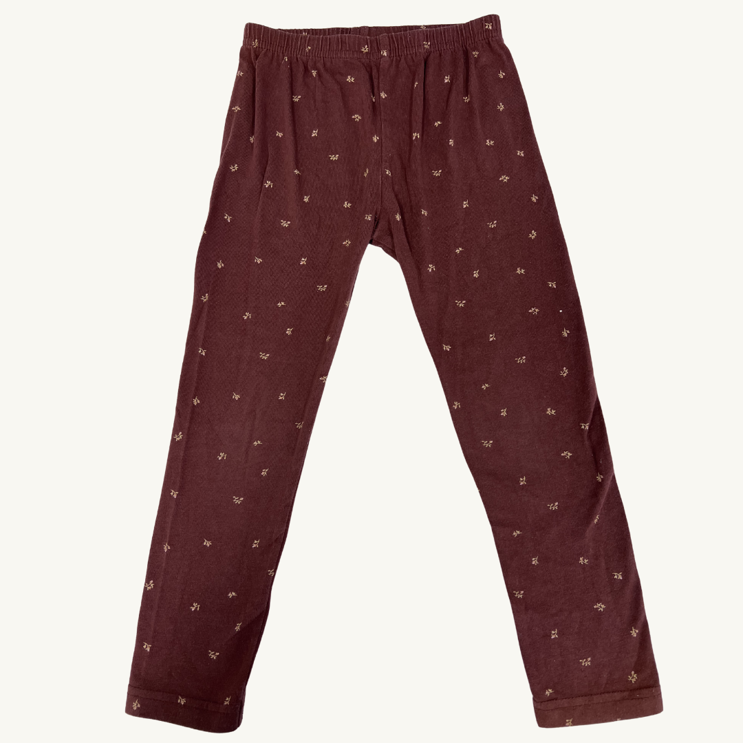 SH | JK burgundy floral legging 5Y