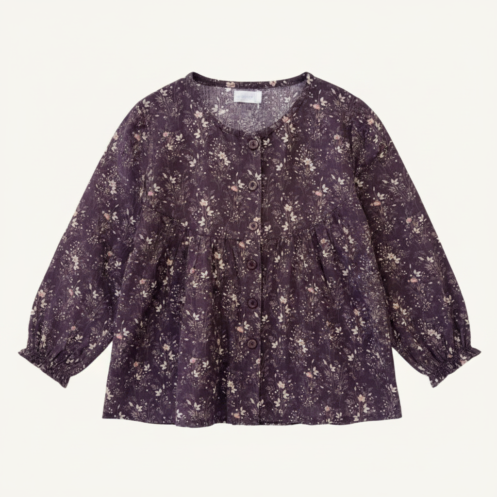 SH | JK plum floral blouse 4Y