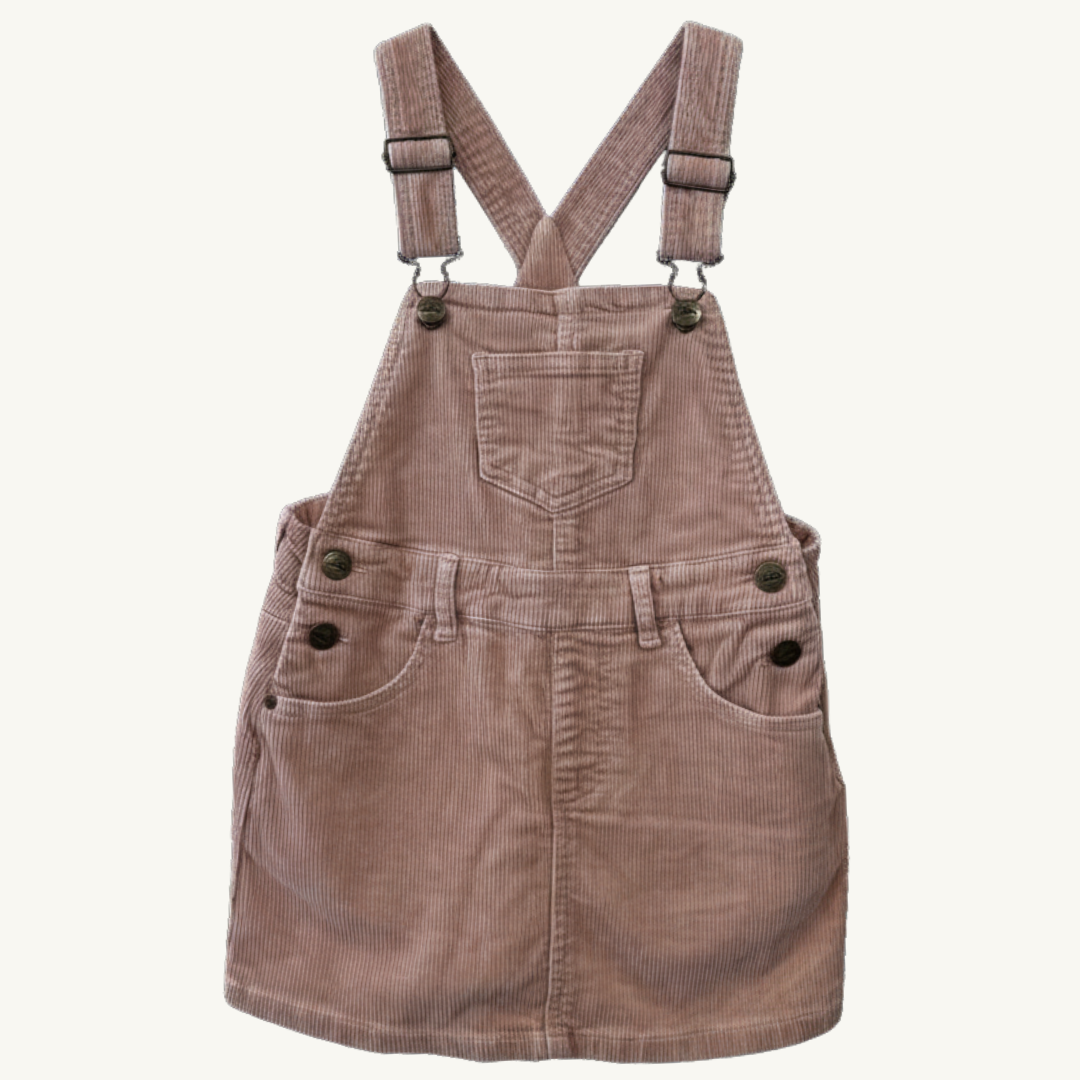 SH | JK Classic Corduroy nude overall dress 7Y