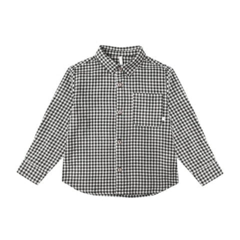 Collared Long Sleeve Shirt black gingham | Rylee + Cru