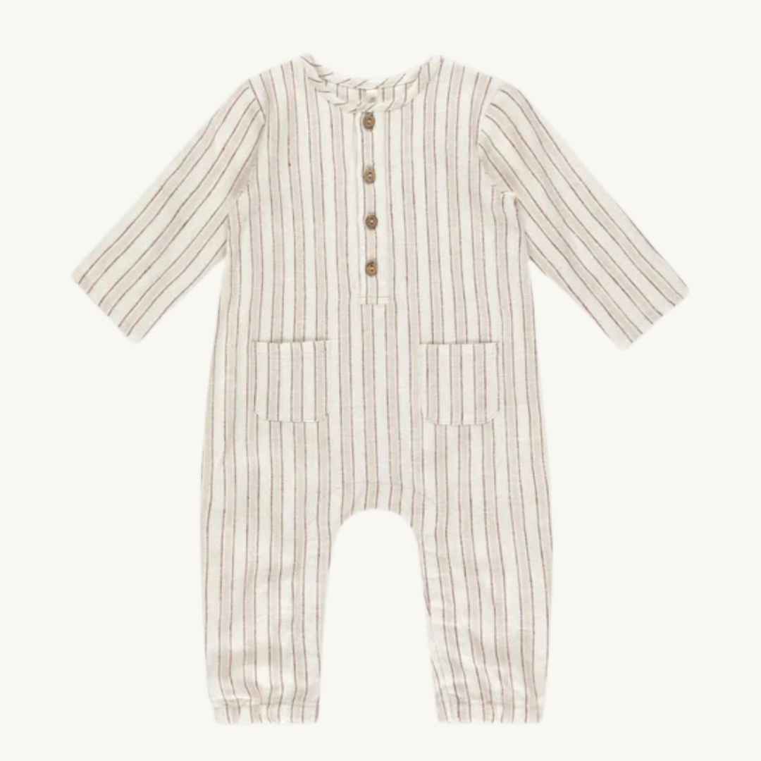 Jumpsuit à rayures vintage 12-18 mois | Rylee + Cru