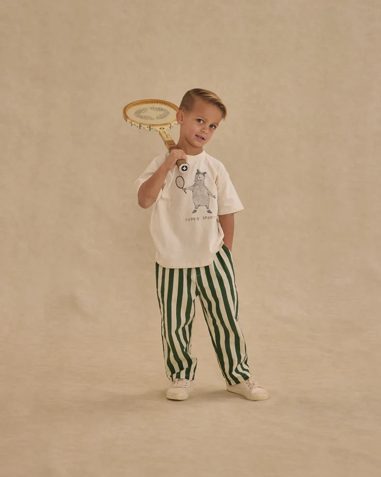 Baggy Green Stripe Pants | Rylee + Cru