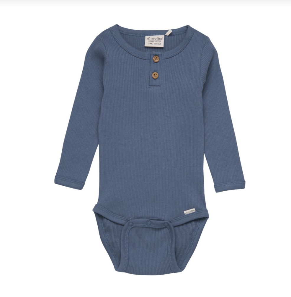 Blue long-sleeved bodysuit | Fixoni