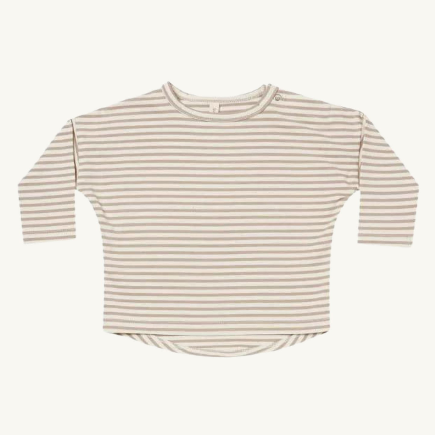 Chandail à rayures beige | Quincy Mae