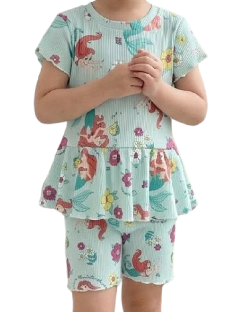 Ensemble T-shirt et short côtelé Ariel | Disney