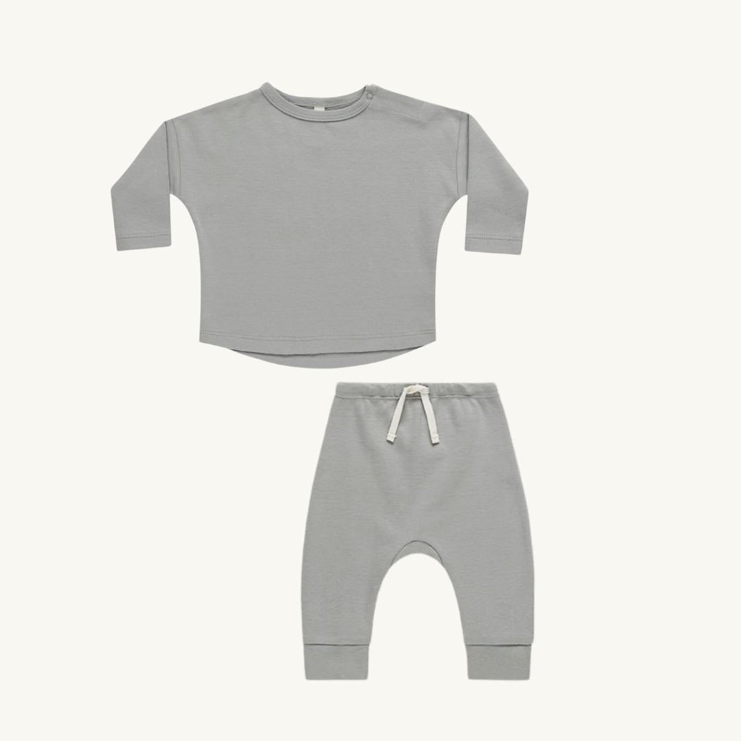 Ensemble coton bio Bleu Dutsy | Quincy Mae