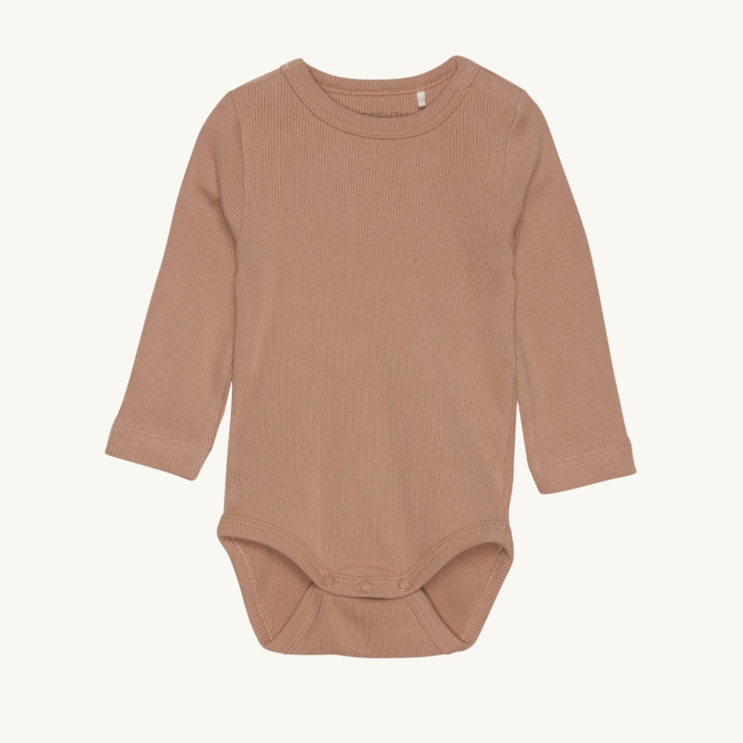 Beige ribbed onesie | Fixoni