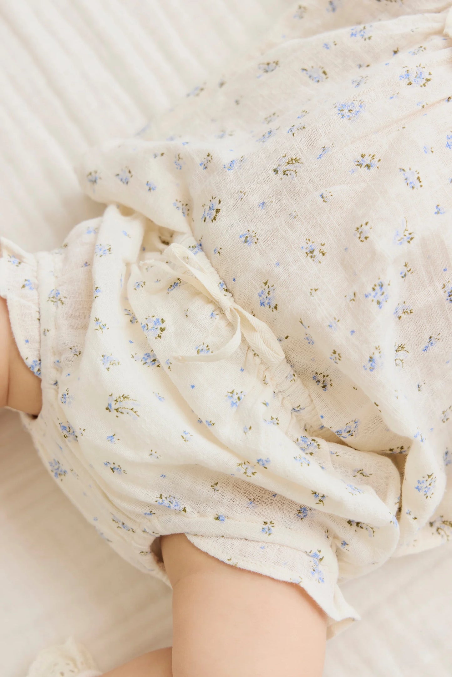 Organic Cotton Frill Bloomer Juniper Fields Blue | Jamie Kay