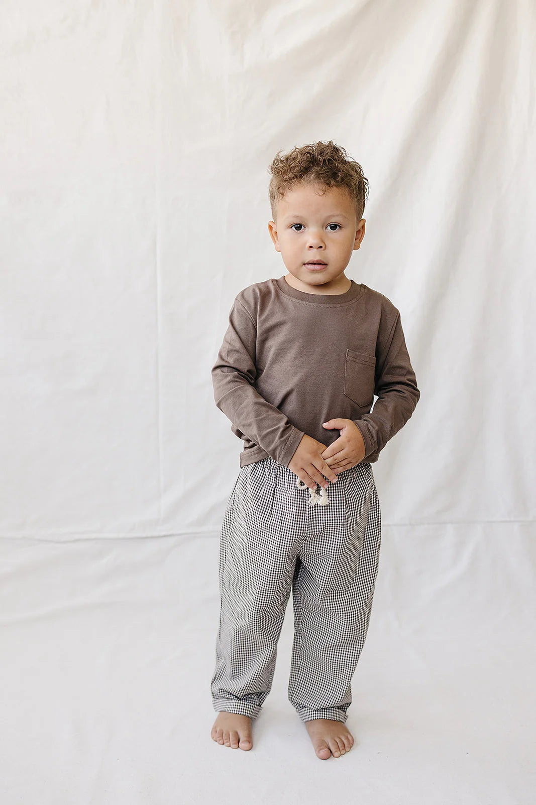 Brown plaid pants | Mebie
