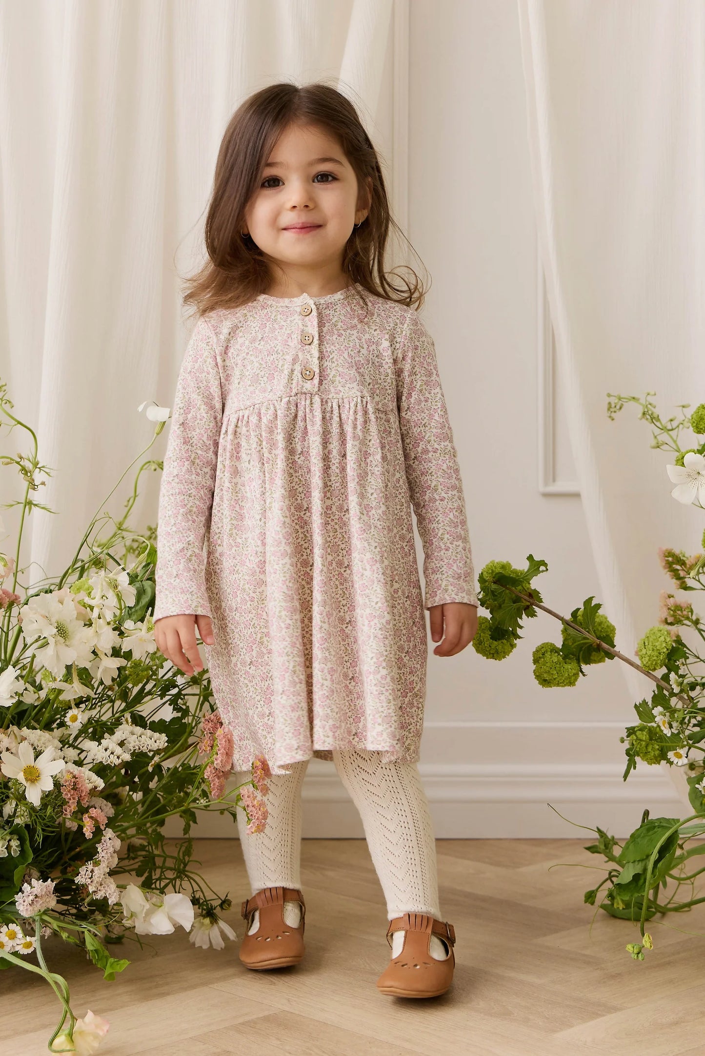 Bridget Dress Tully Mauve 1Y | Jamie Kay