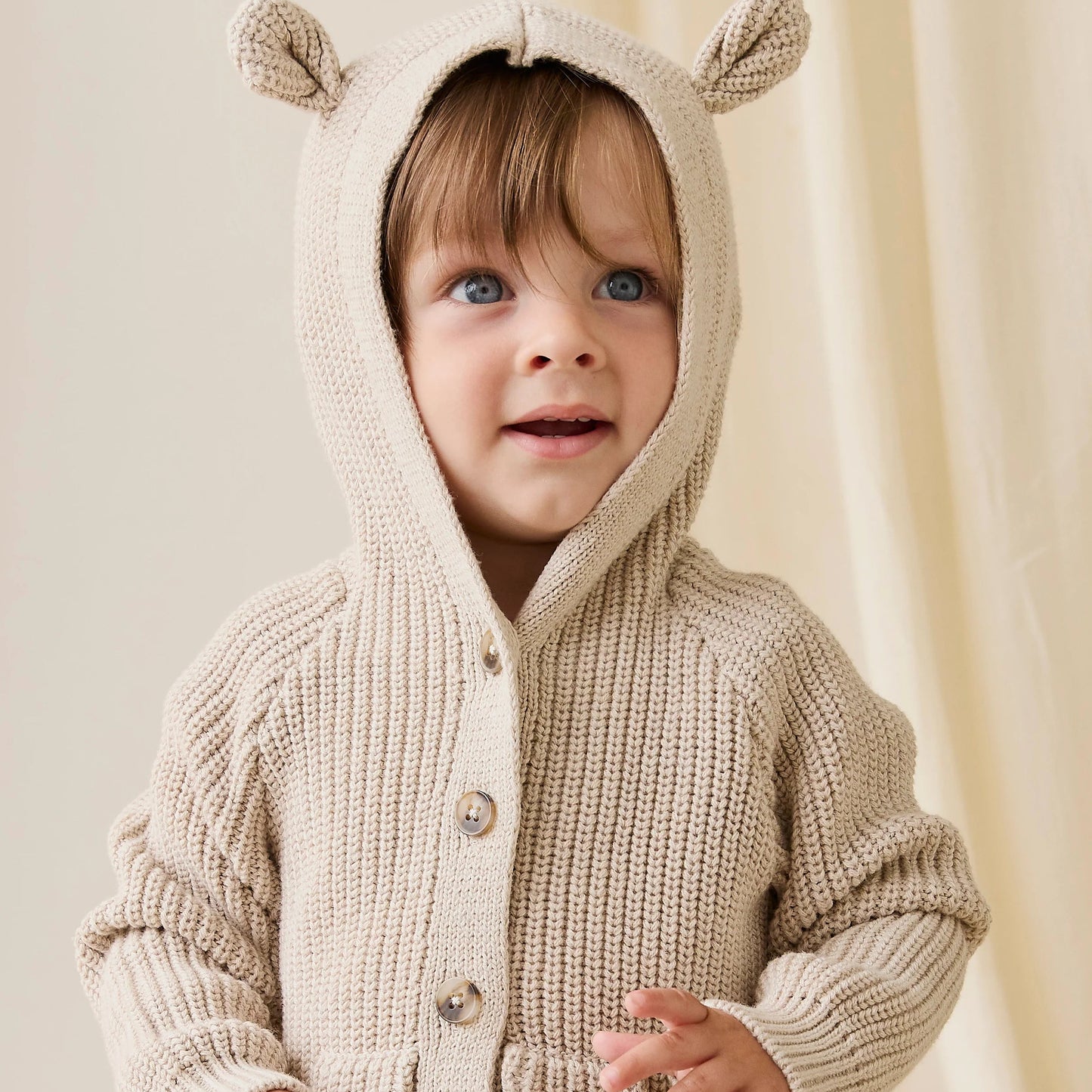 Bear Cardigan - Oat | Jamie Kay