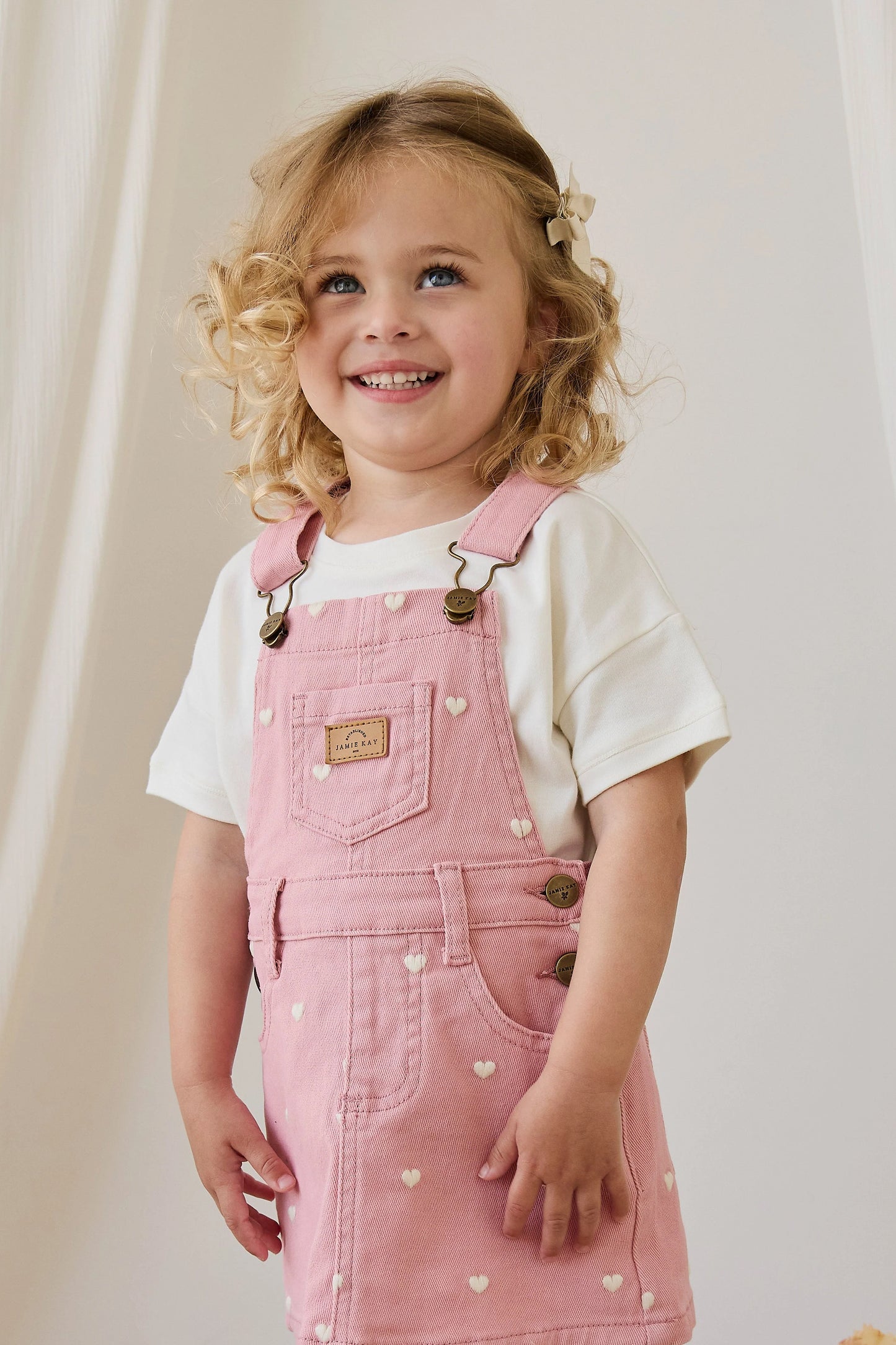Classic Overall Dress - Petite Heart Rose | Jamie Kay