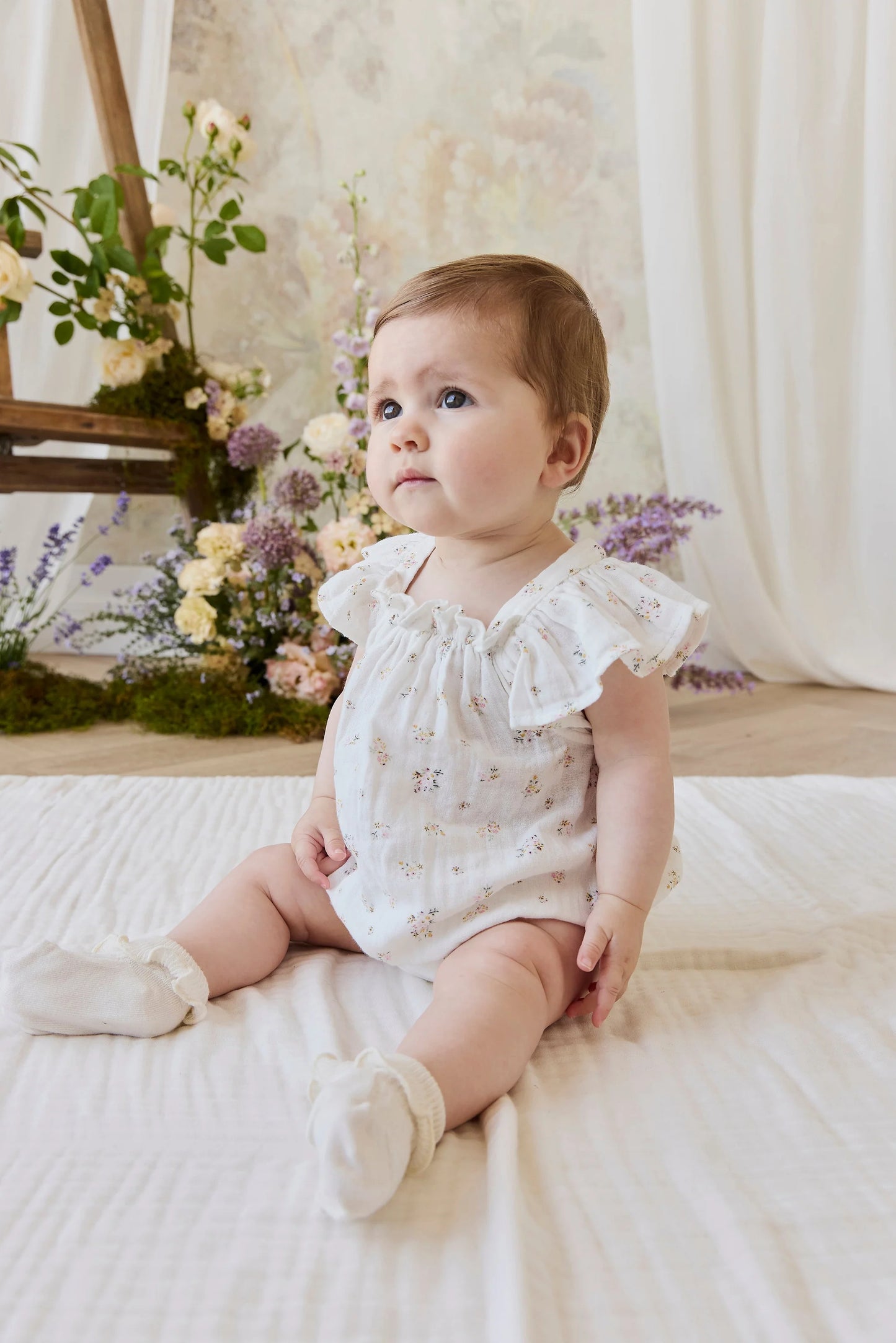 Muslin Harriet Playsuit - Ayla Whisper | Jamie Kay