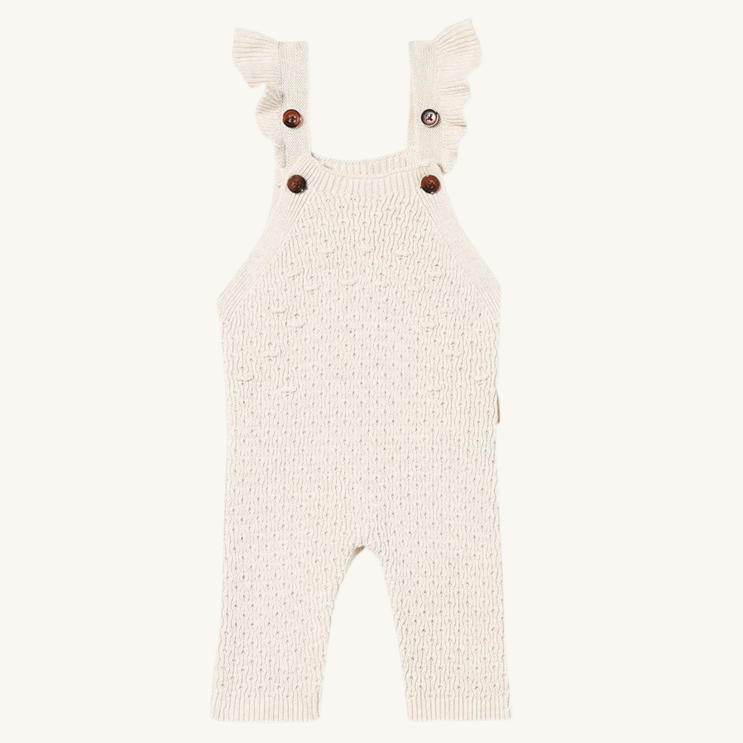 Beige knitted overalls | Noppies