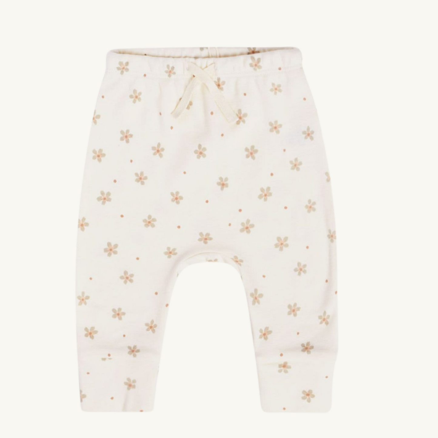 Pantalon crème fleurs | Quincy Mae