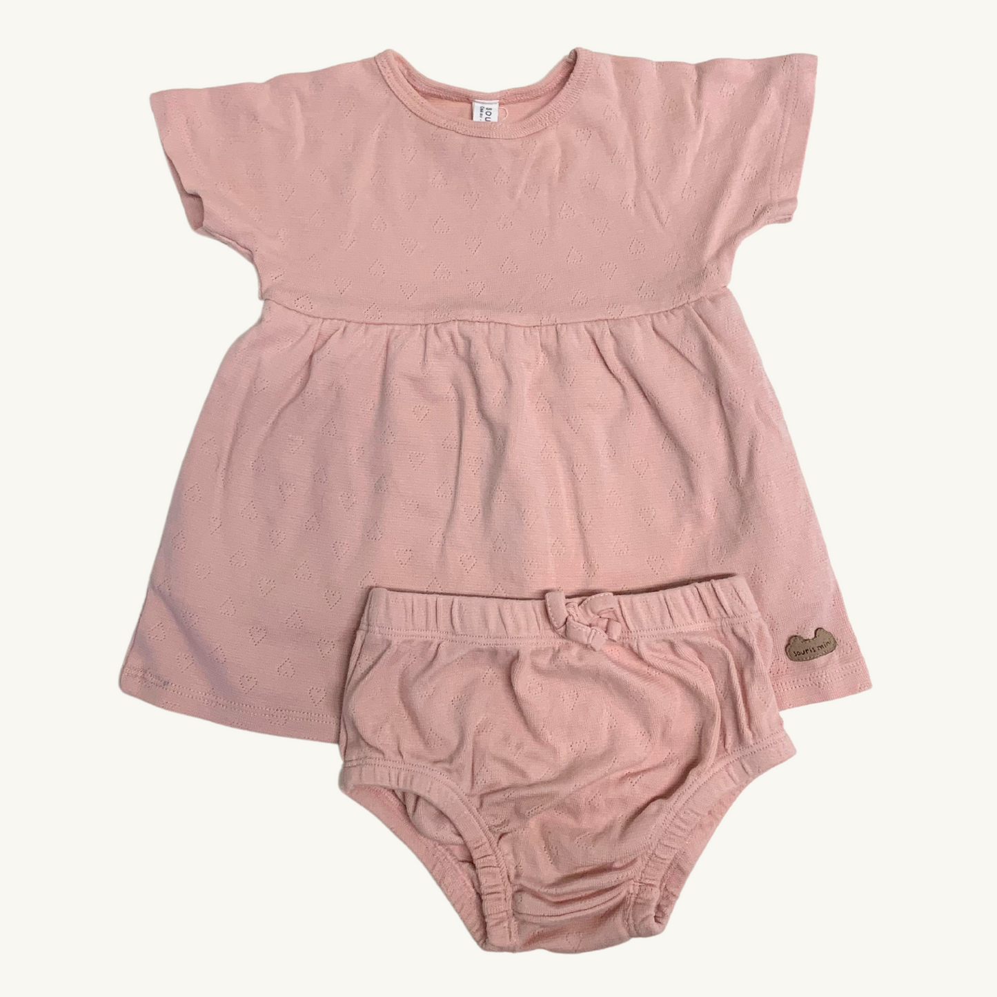SM | Robe et bloomer rose pâle Souris Mini