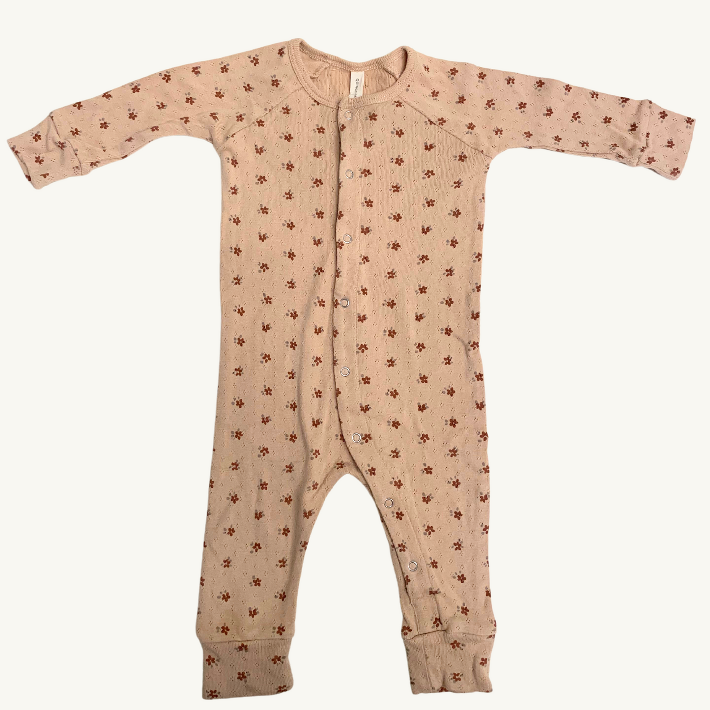 SM | Combinaison Quincy Mae pointelle apricot 3-6 mois