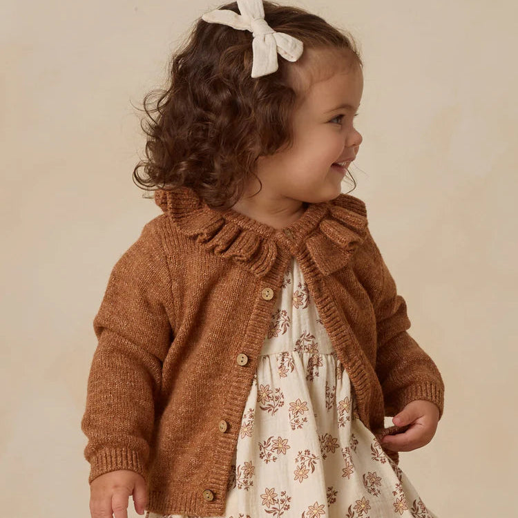 Ruffled Collar Cardigan | Quincy Mae