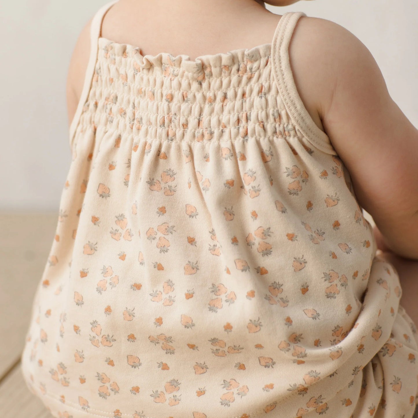 Smoked Tank + Bloomer Set Strawberry | Quincy Mae