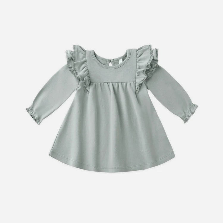 Robe à volants Steel Blue | Quincy Mae