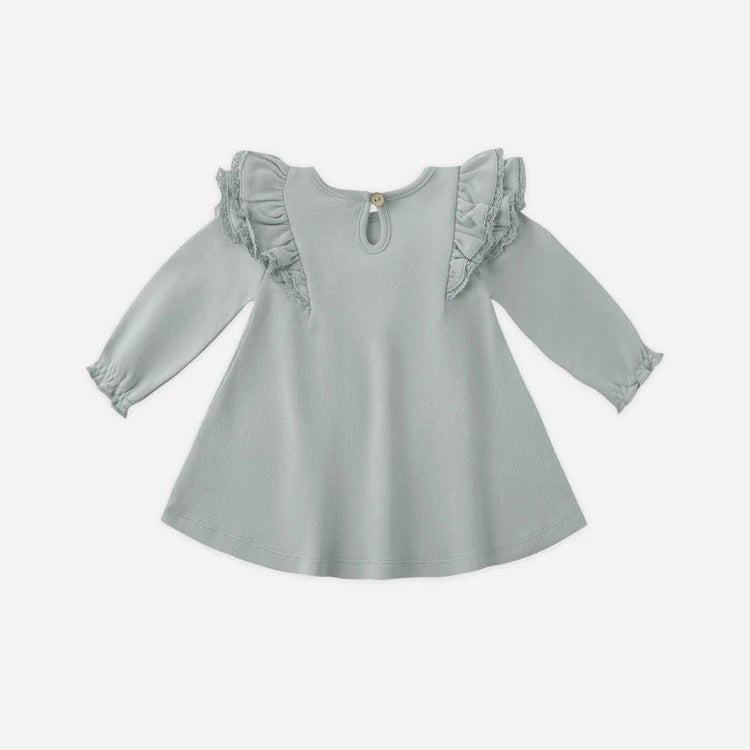 Robe à volants Steel Blue | Quincy Mae